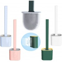 Newarrival Silicone Toilet Brush with Toilet Gap Soft Brush Holder